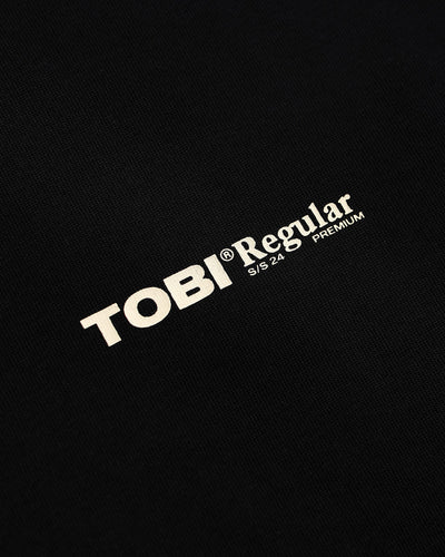 TOBI Regular Boxy Tee - Black - TOBI