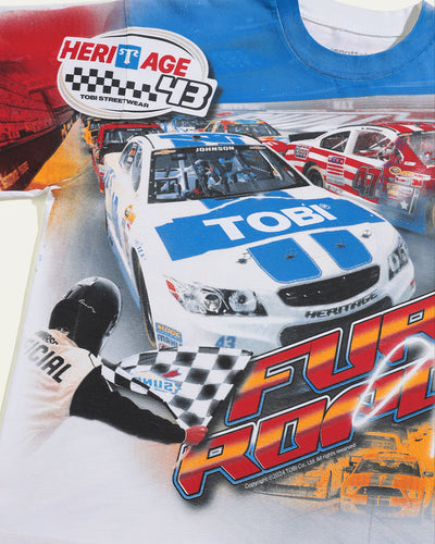 Nascar Overprinted T-shirt - White