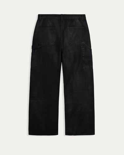 Double Knee Blank Pants - Black Coating