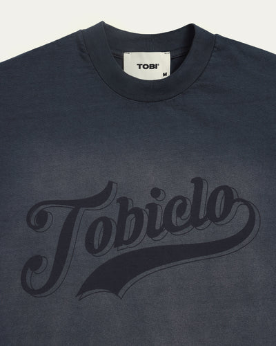 Sun Faded TobiClo Boxy T-shirt - Sapphire