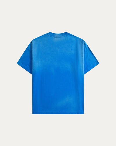 Blank Boxy Wash T-shirt - Royal Blue Wash