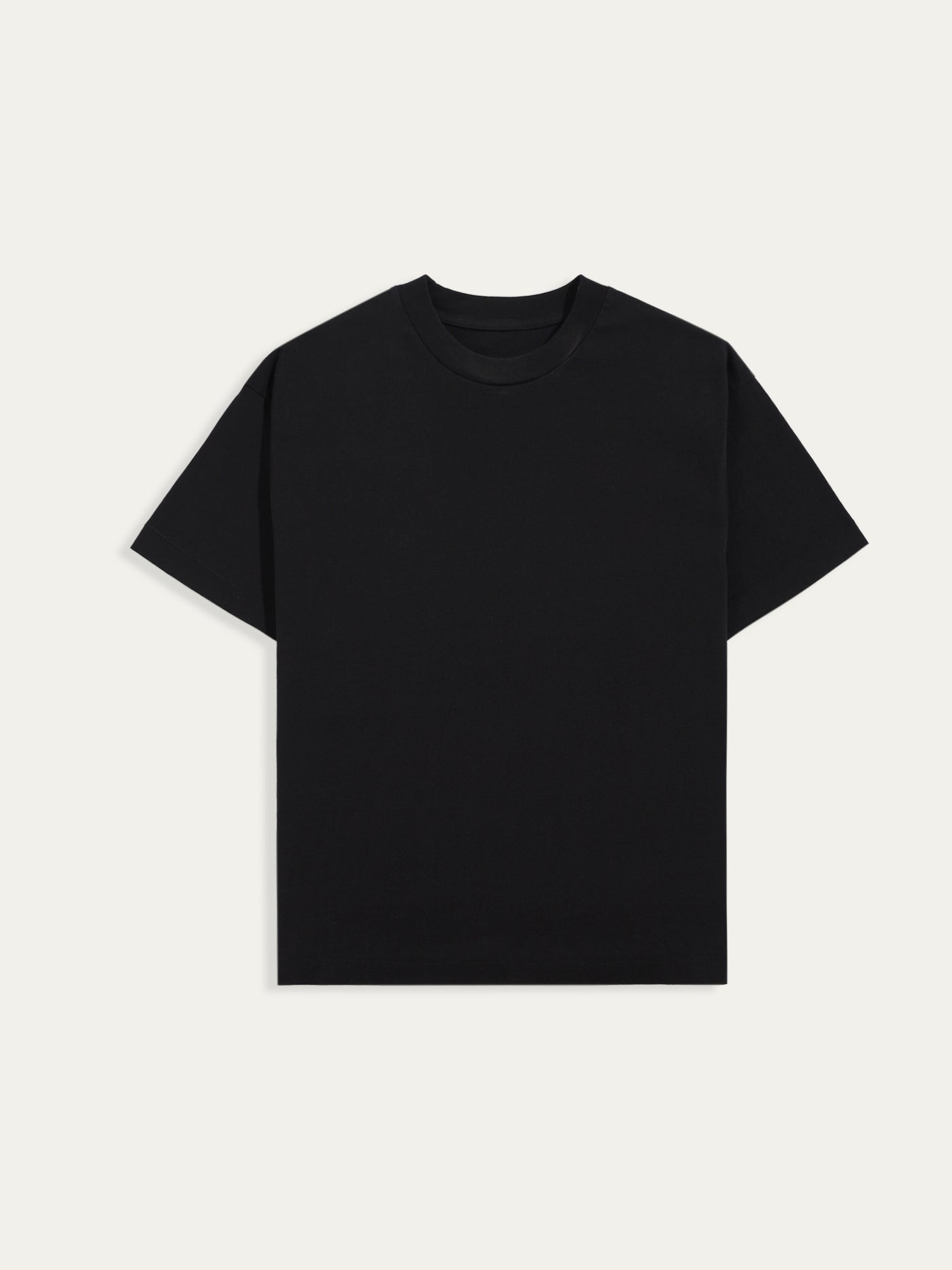 Blank Single Stitch Boxy T-shirt - Black