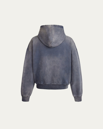 Vintage Wash Blank Hoodie - Onyx Blue