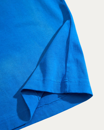 Blank Boxy Wash T-shirt - Royal Blue Wash