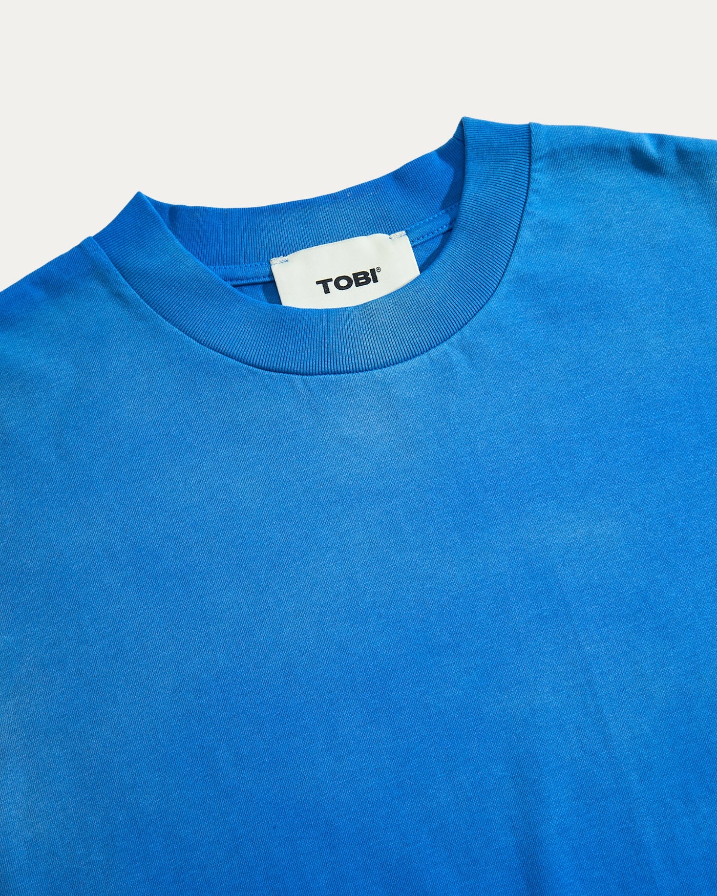 Blank Boxy Wash T-shirt - Royal Blue Wash
