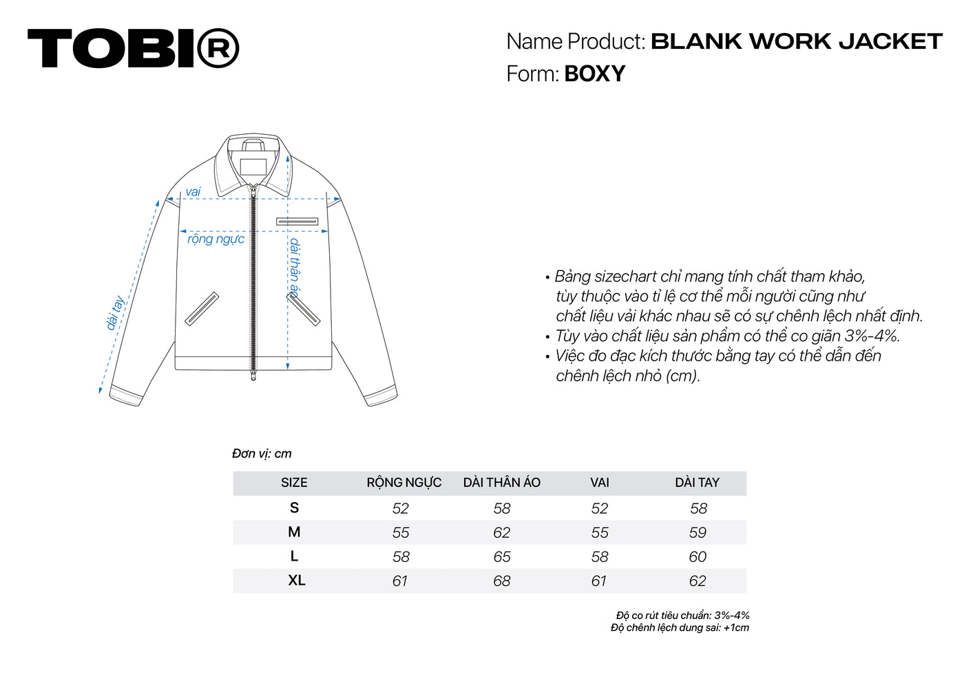 Blank Work Jacket - Fade Black