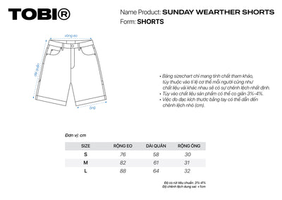 Sunday Weather Shorts Jean - Blue