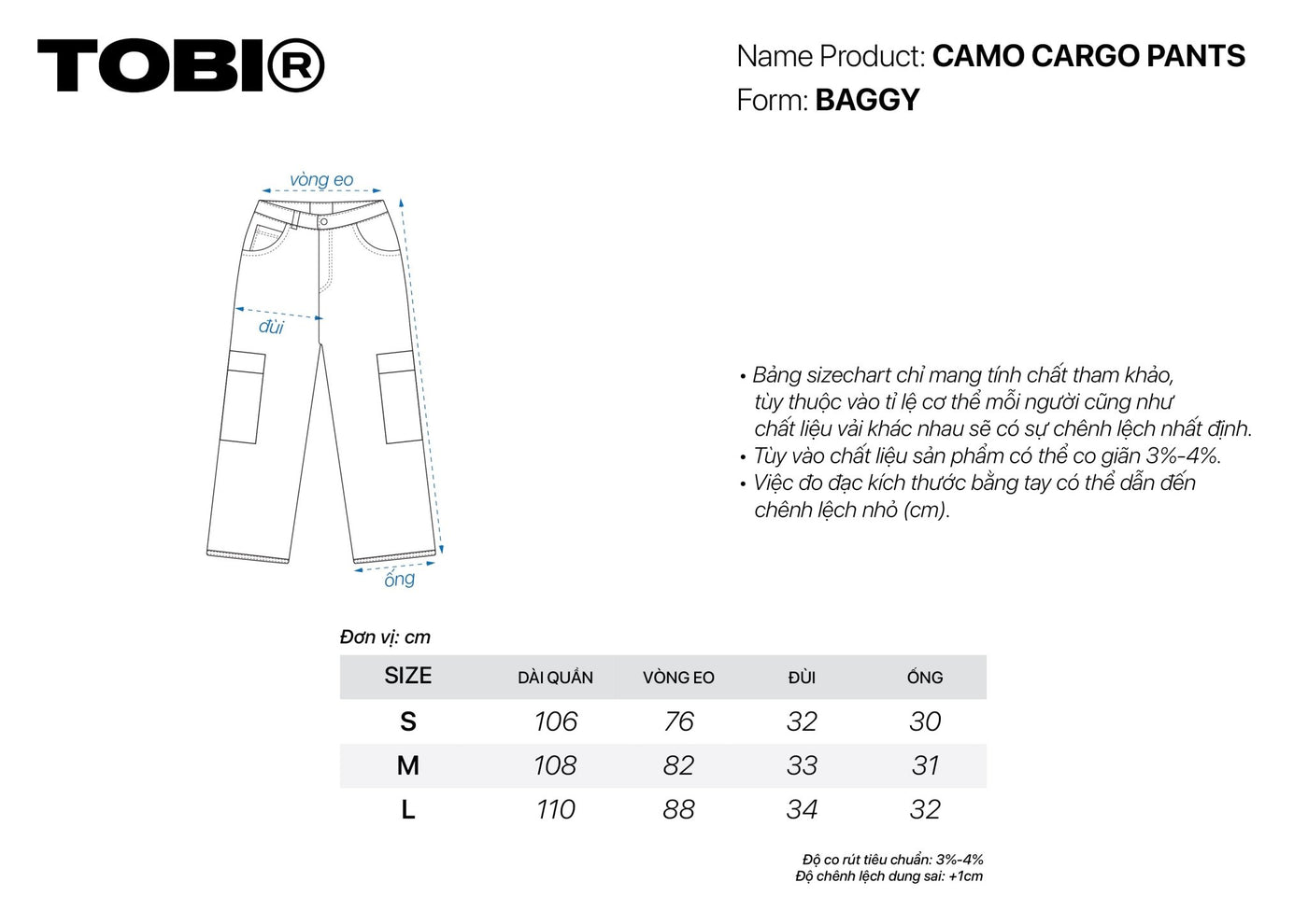 TOBI Camo Cargo Pants - TOBI