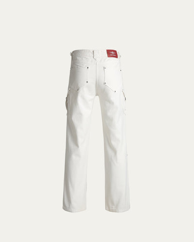 Double Knee Jeans SS23- White - TOBI
