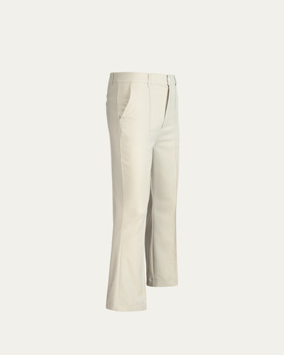 Flare Tailor Pants - Cream - TOBI