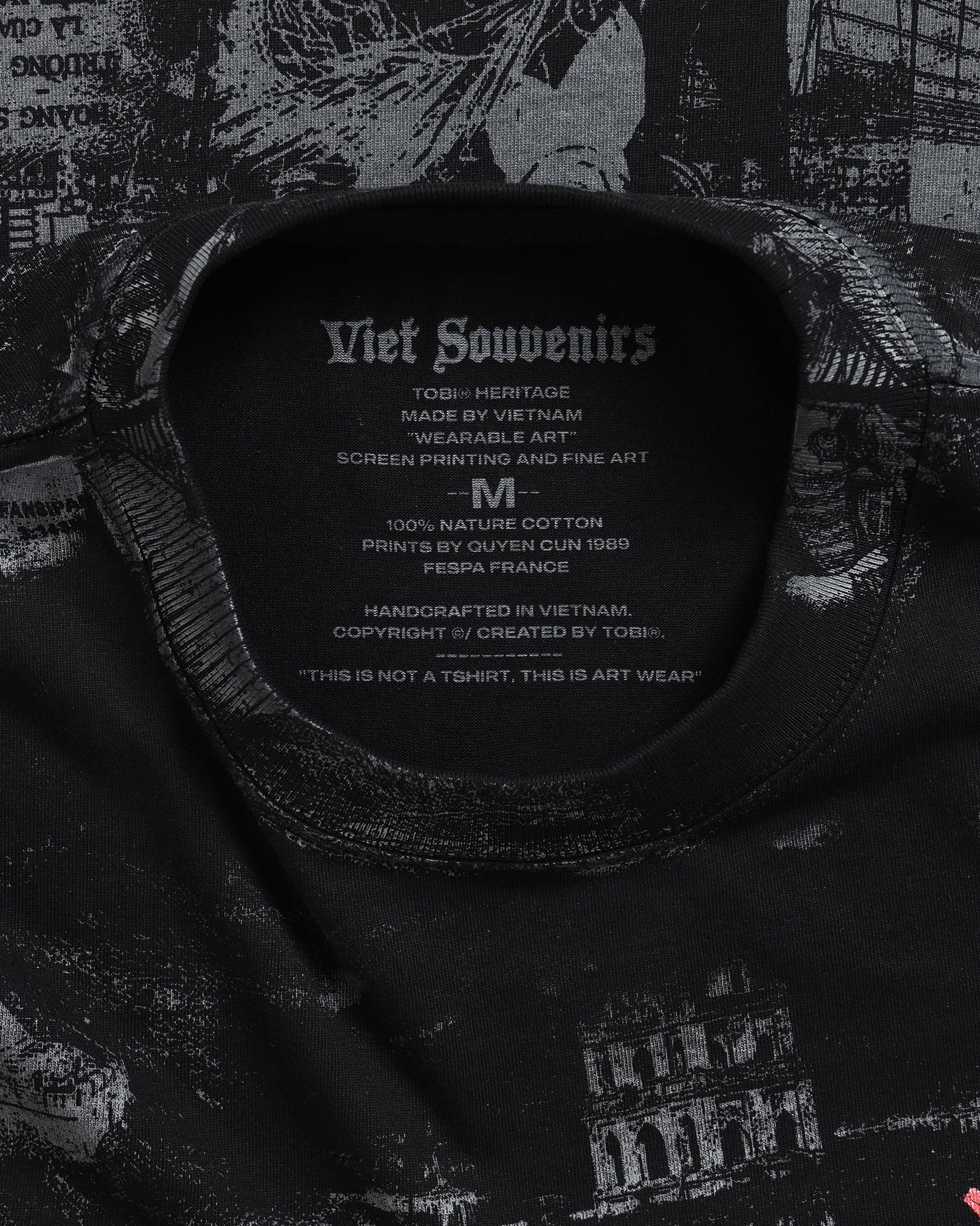 Made By Viet Mega Printed T-shirt - Black - TOBI