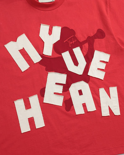 My Heaven Patches Boxy T-shirt - Fiery Red - TOBI