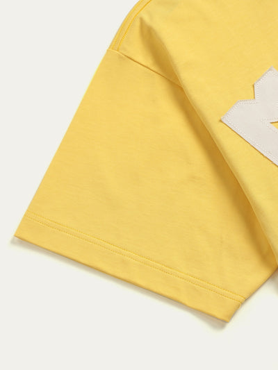 My Heaven Patches Boxy T-shirt - Yellow - TOBI