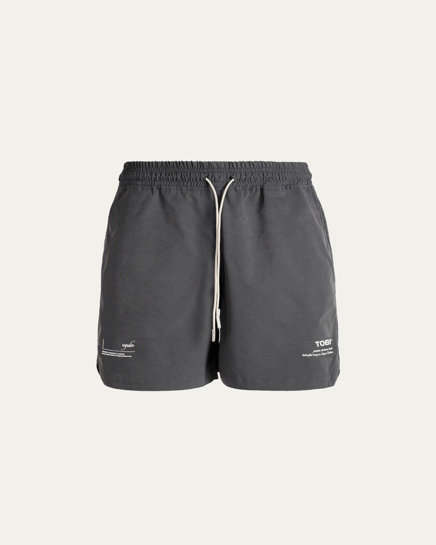 Nylon Basic Shorts - Dark Grey - TOBI