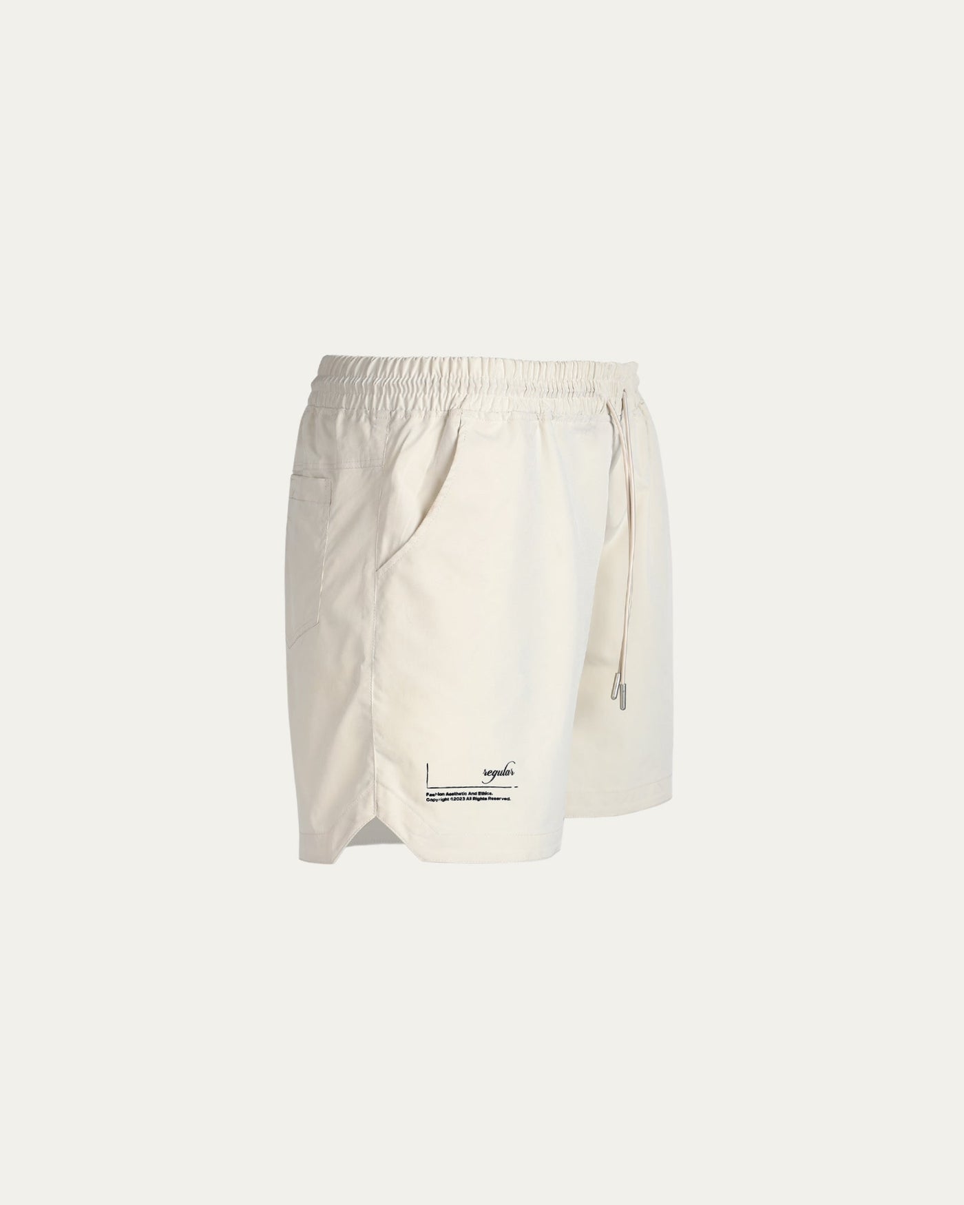 Nylon Basic Shorts - Off White - TOBI