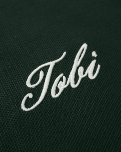 Polo Waffle Collar - Green - TOBI