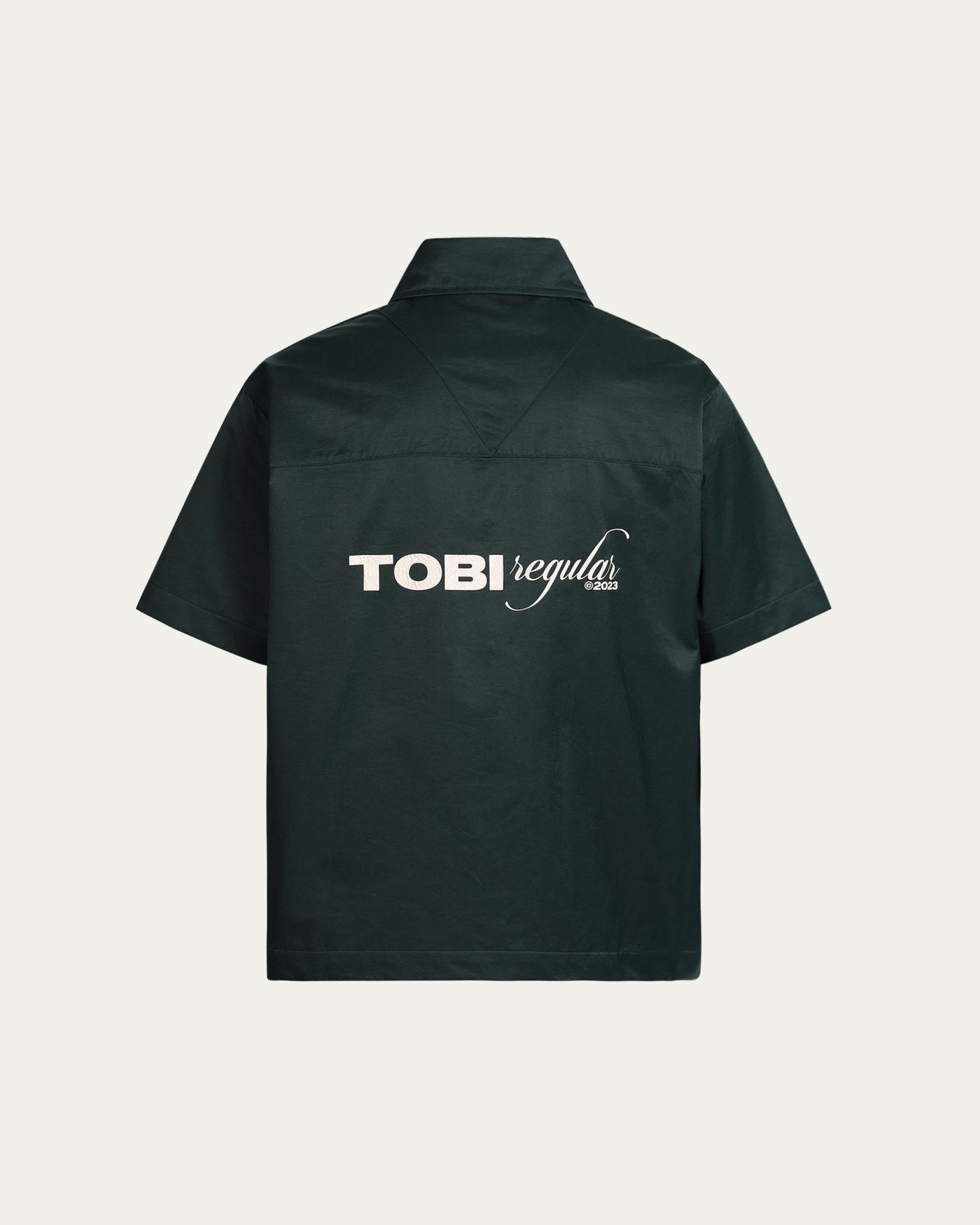 Regular Typo Cuban Shirt - Racing Green - TOBI