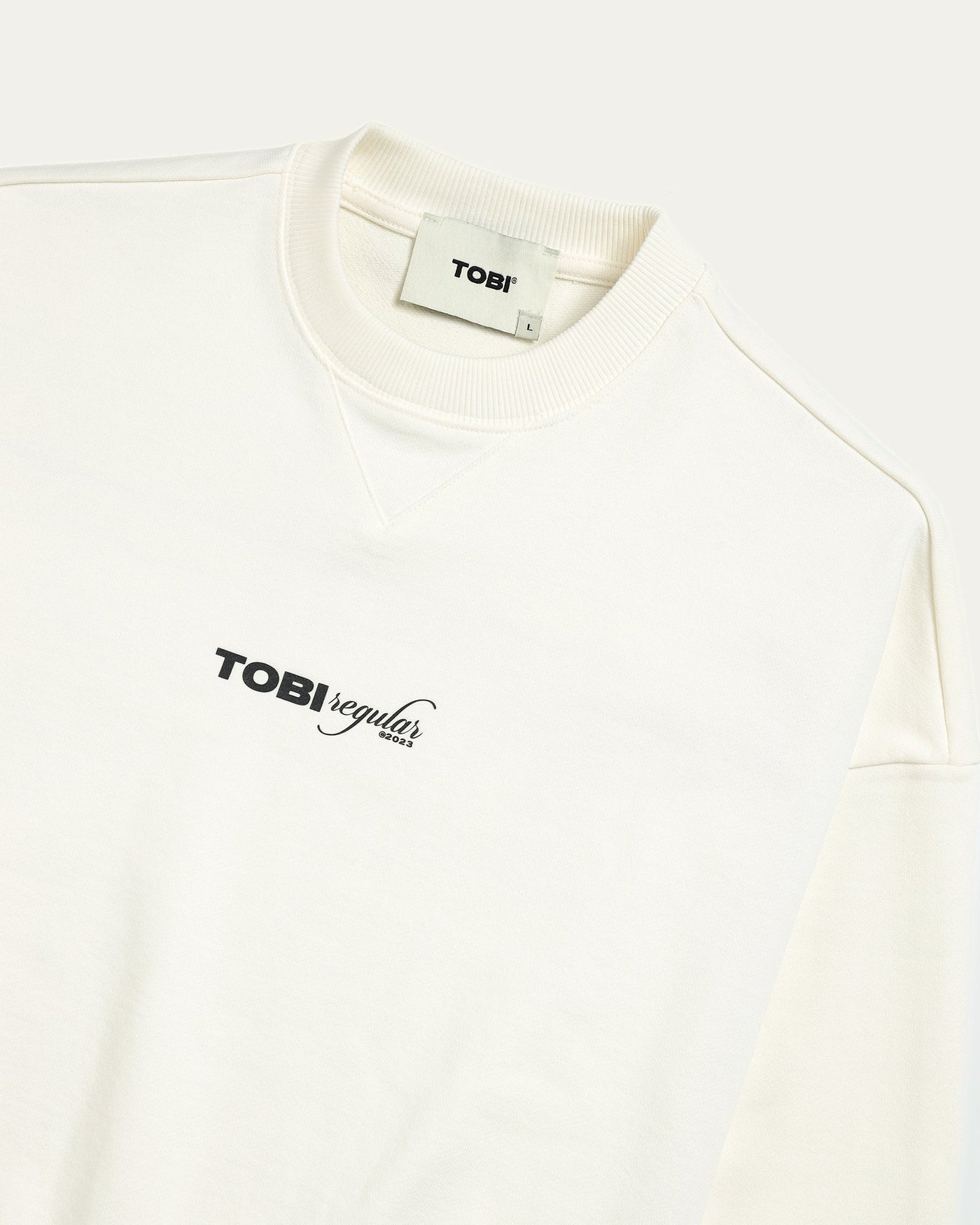 TOBI Regular Boxy Sweater - Off White - TOBI