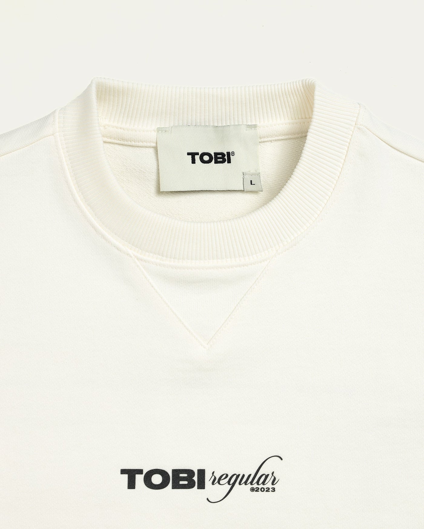 TOBI Regular Boxy Sweater - Off White - TOBI