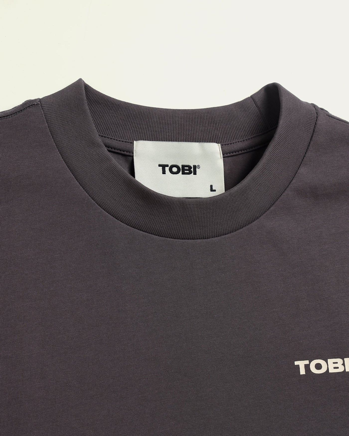 TOBI Regular Boxy Tee - Dark Grey - TOBI