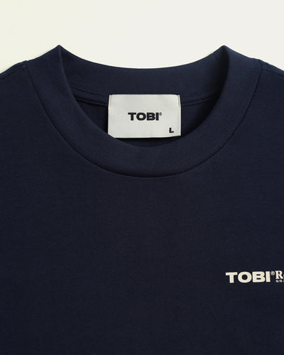 TOBI Regular Boxy Tee - Navy - TOBI