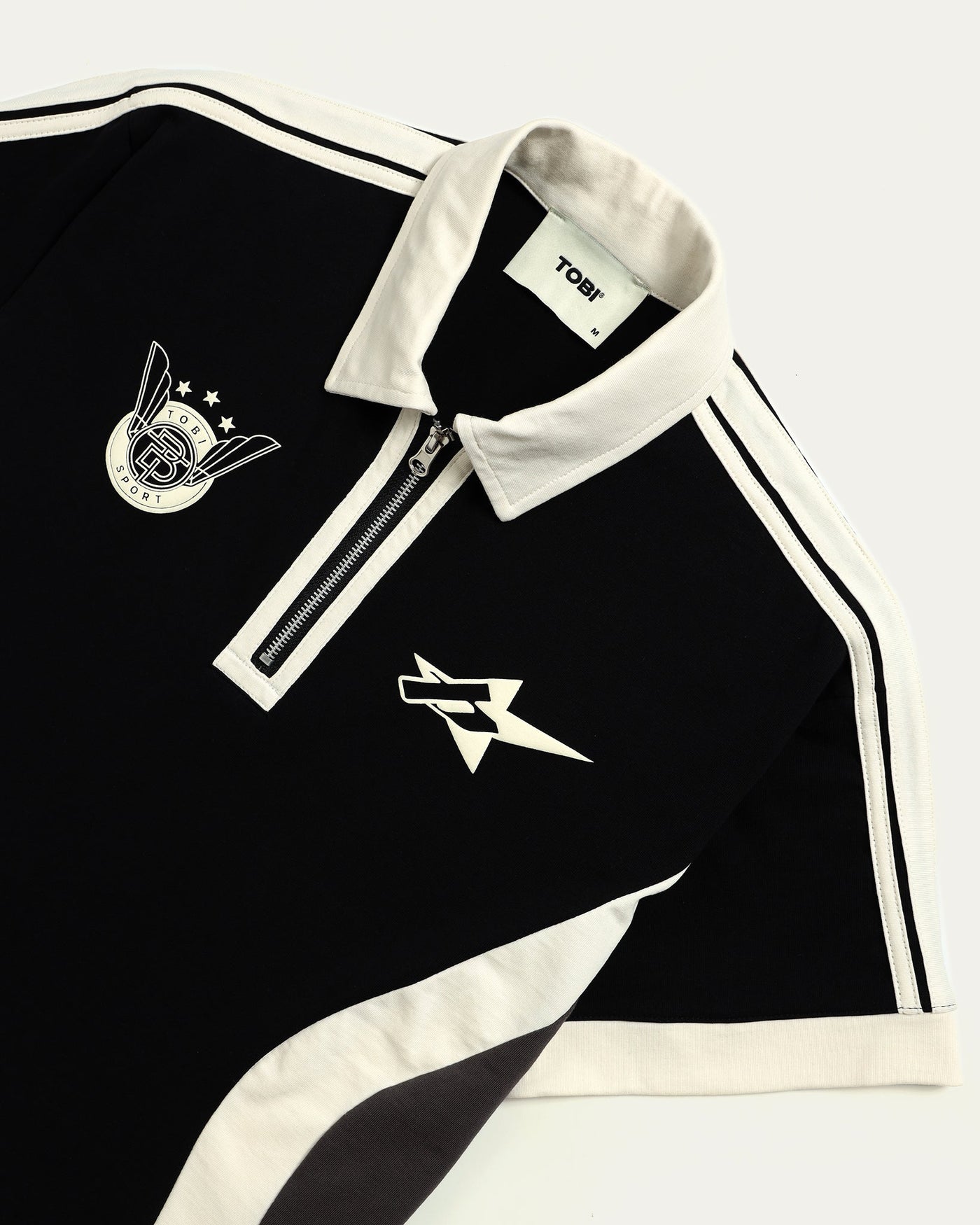 TOBI Stripped Baby Polo - Black - TOBI