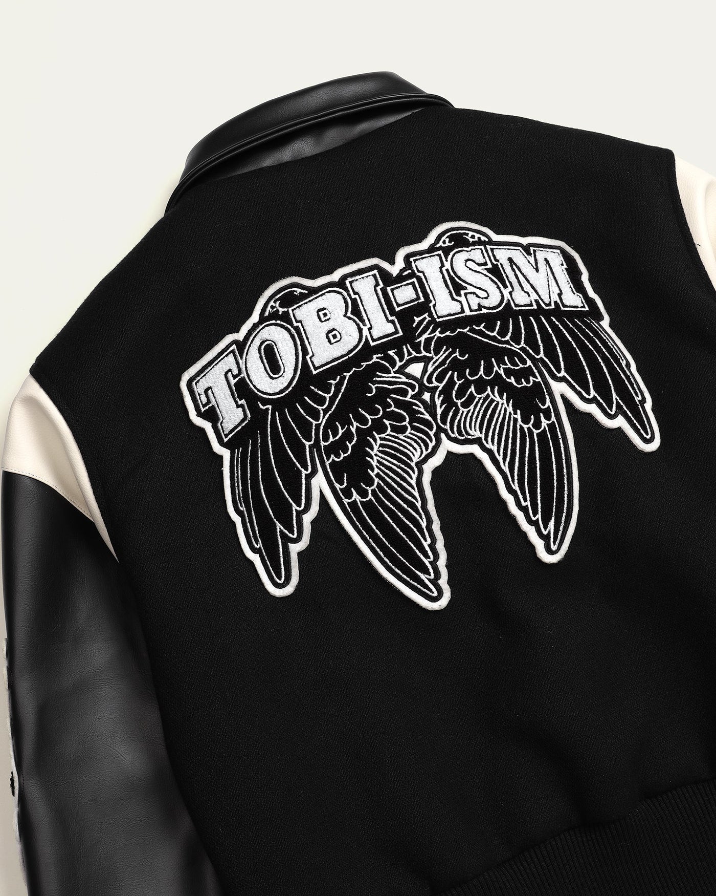 TOBI®Angel Wings Varsity Jacket - Black - TOBI