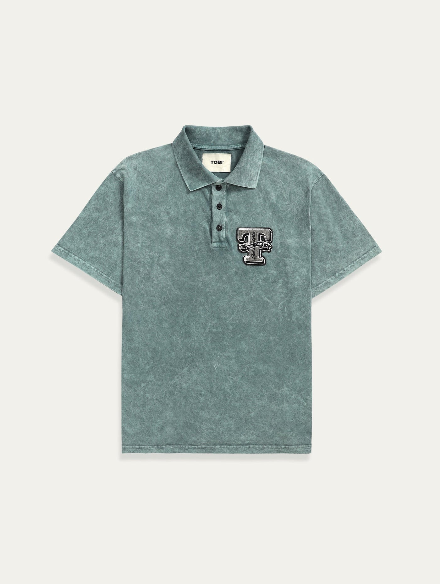 Wash Polo Shirt - Jade Mint - TOBI